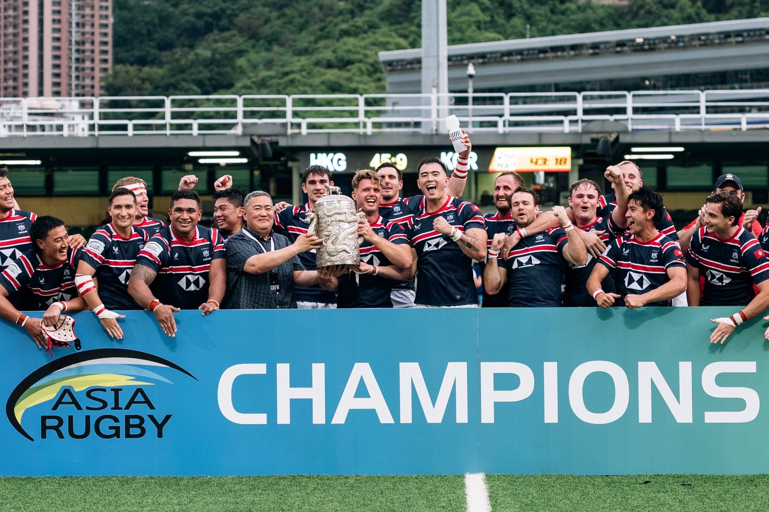 HONG KONG CHINA MEN'S XVs-MEN CLINCH SEVENTH STRAIGHT ASIA RUGBY CHAMPIONSHIP TITLE